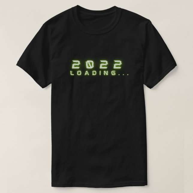 Camiseta 2022 Cargando Año Nuevo (Diseño del anverso)