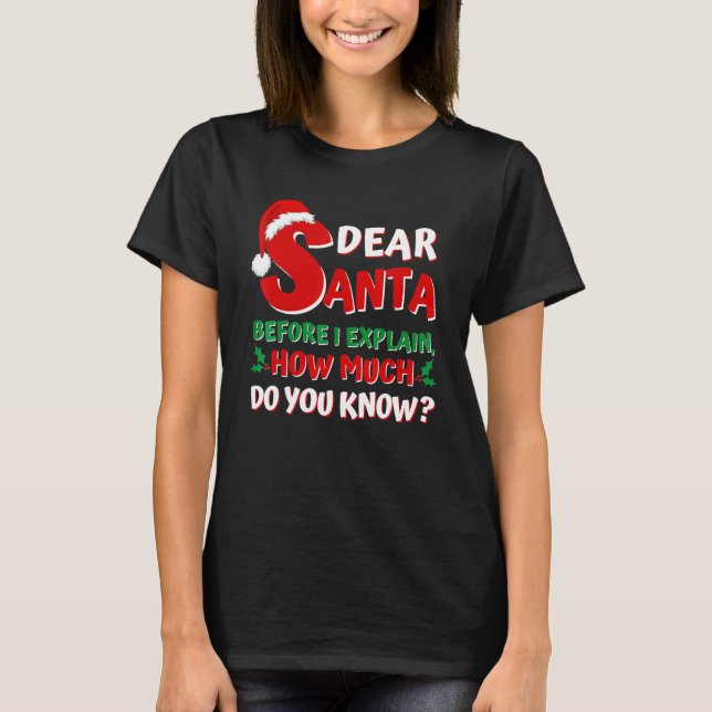 Camiseta 2022  Christmas  Kids Adults Santa I Can Explain (Anverso)