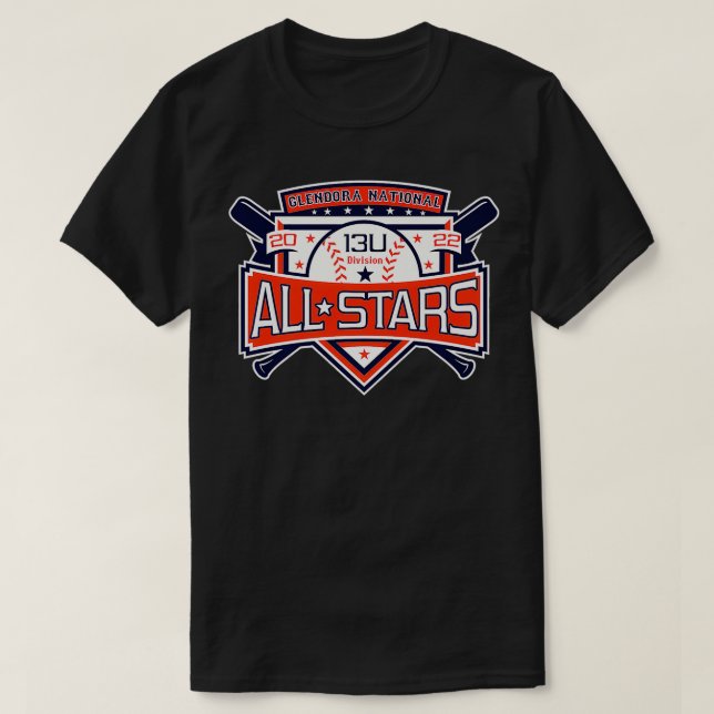 Camiseta 2022 Glendora Intermediate Baseball Stars Gear Pre (Diseño del anverso)