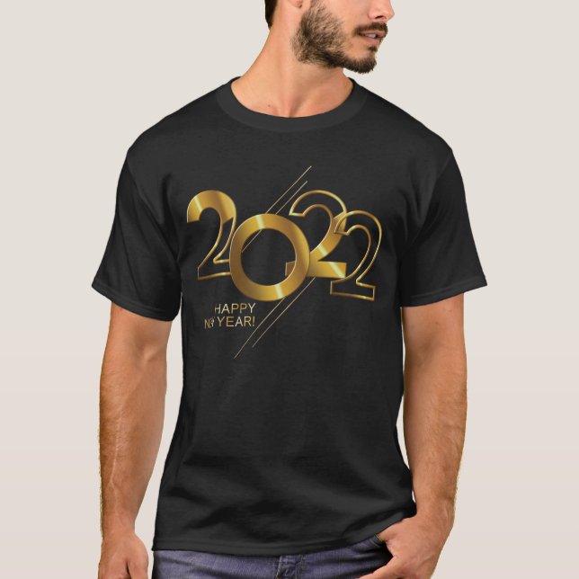 Camiseta 2022 lettering in gold (Anverso)