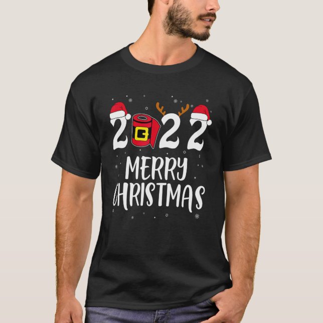 Camiseta 2022 Merry Christmas Family Matching Pajamas Men W (Anverso)