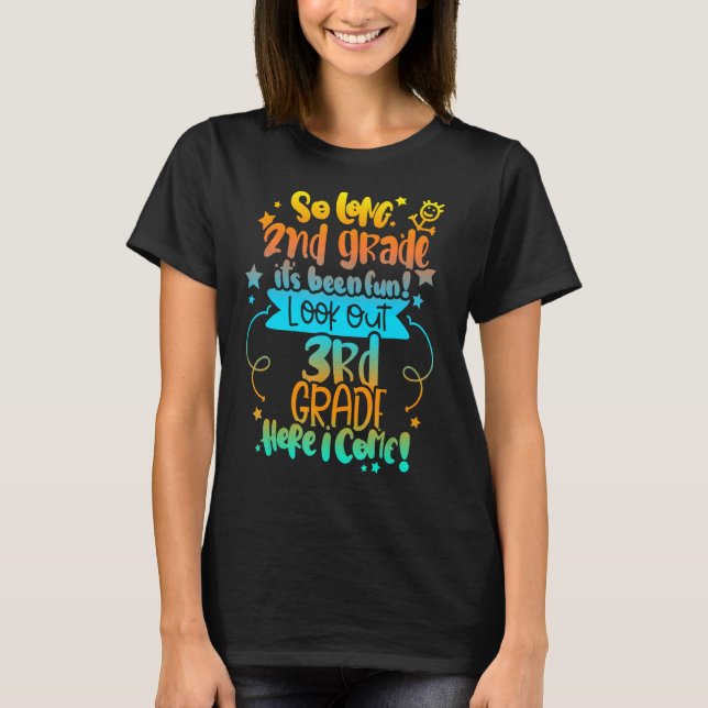 Camiseta 2022 niños tie Dye So Long 2nd Gradegradation 3rd (Anverso)