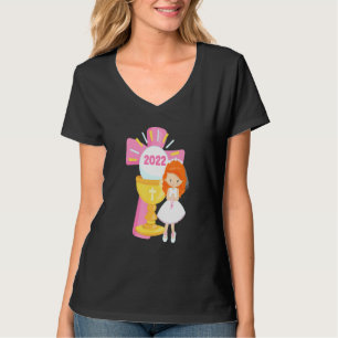 Camiseta 2022 Primer Chica de la Comunión Gown Cross Kids R