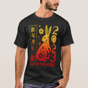 Camiseta 2023, Año Del Rótulo Rabbit Zodiac Feliz Chino
