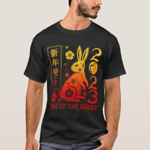Camiseta 2023, Año Del Rótulo Rabbit Zodiac Feliz Chino