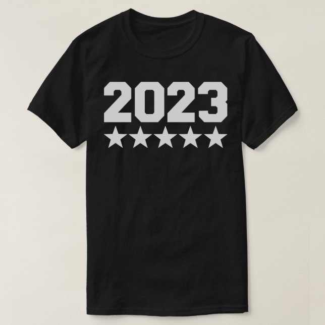 Camiseta 2023 con estrellas por cumpleaños y años nuevos ev (Diseño del anverso)