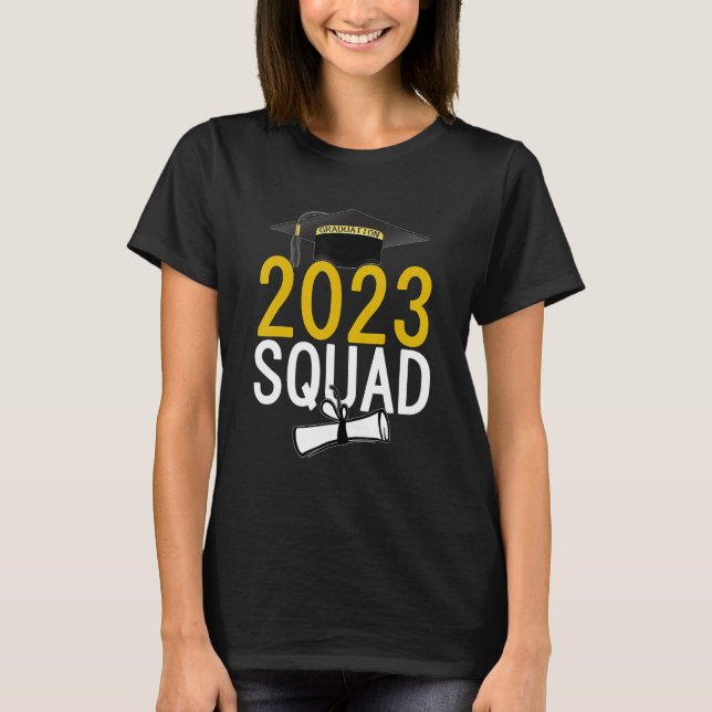 Camiseta 2023 Graduation Squad Funny Graduation Day School  (Anverso)