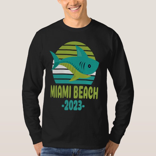 Camiseta 2023 Miami Beach Florida Shark (Anverso)