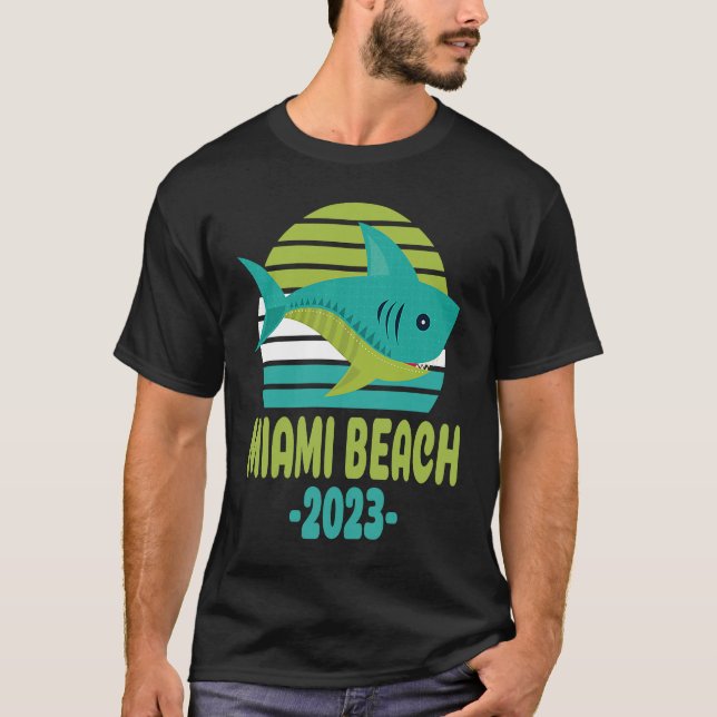 Camiseta 2023 Miami Beach Florida Shark (Anverso)