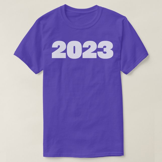 Camiseta 2023 Texto blanco Tipografía mínima (Diseño del anverso)
