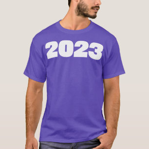 Camiseta 2023 Texto blanco Tipografía mínima