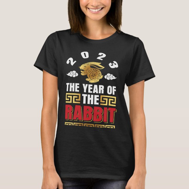 Camiseta 2023 The year of the rabbit Chinese Zodiac (Anverso)