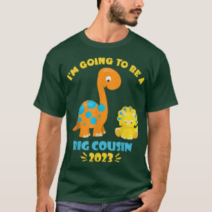Camiseta 2023 Voy A Ser Un Gran Primo De Dinosaurio
