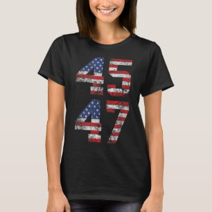 Camiseta 2024 45 47 Vintage American Flag Retro 4547 Us 202