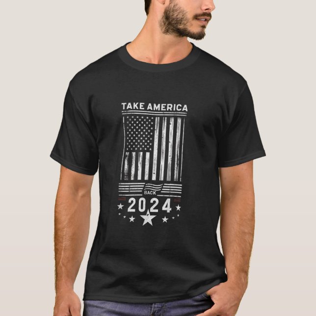 Camiseta 2024 Devolver a Estados Unidos Patriota de Bandera (Anverso)
