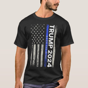 Camiseta 2024 En La Línea Azul Delgada Policía Estadouniden