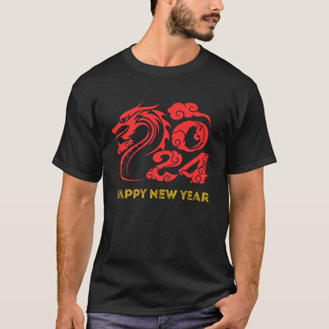 Camiseta 2024 Feliz Año Nuevo (Anverso)