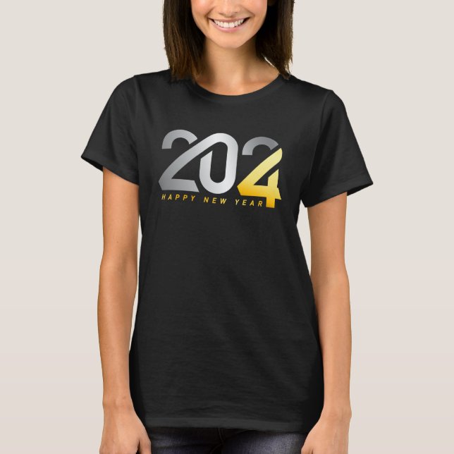 Camiseta 2024 New Years Eve Party Supplies NYE 2024 Happy N (Anverso)