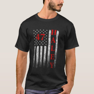 Camiseta 2024 Nikki Haley Presidente Bandera Estadounidense