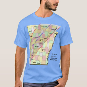 Camiseta 2024 Total Eclipse Solar Arkansas Path 8 de abril