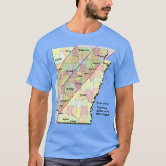 Camiseta 2024 Total Eclipse Solar Arkansas Path 8 de abril