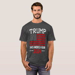 Camiseta 2024 Trump salva a Estados Unidos de nuevo camiset