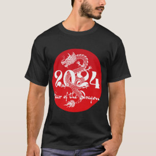 Camiseta 2024 year of the dragon red white