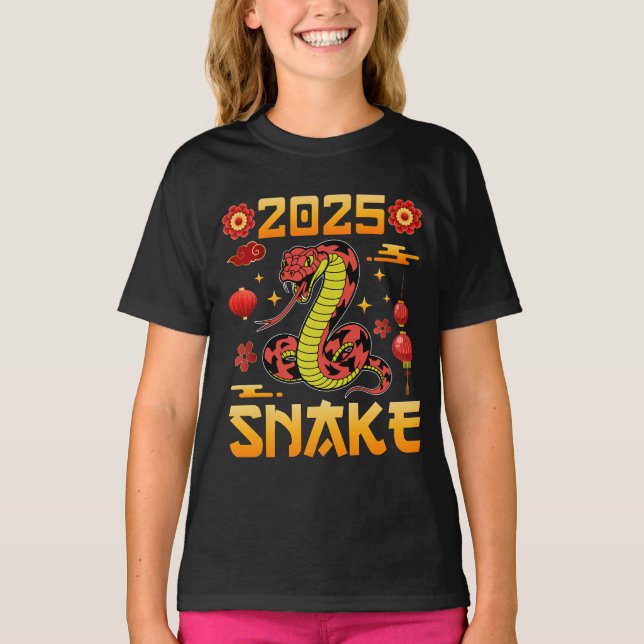 Camiseta 2025 Año De La Serpiente - Serpiente Zodiaca China (Anverso)