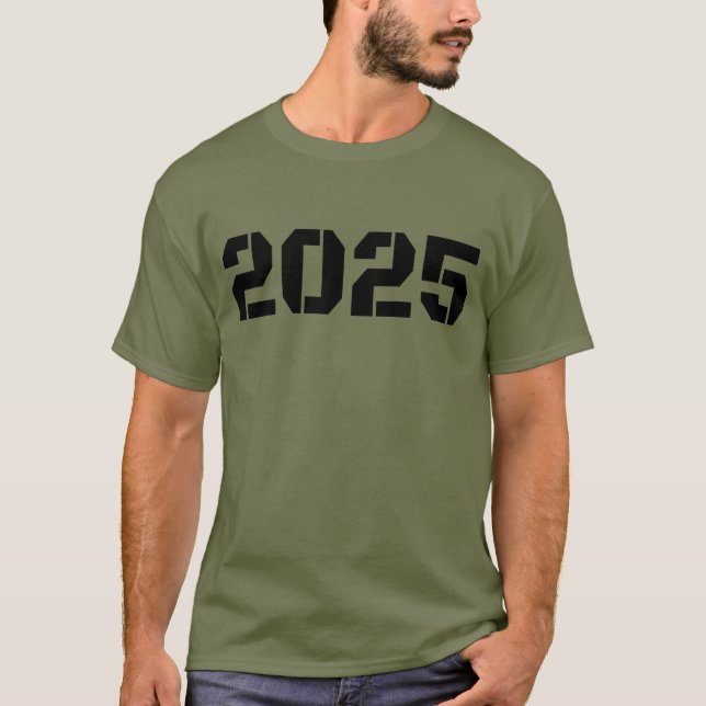 Camiseta 2025 Feliz Año Nuevo (Anverso)