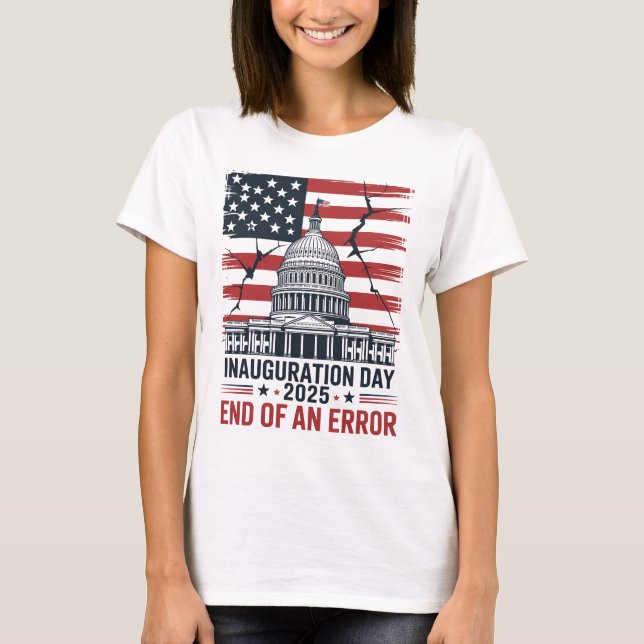 Camiseta 2025 Inauguration – End of an Error USA Flag (Anverso)