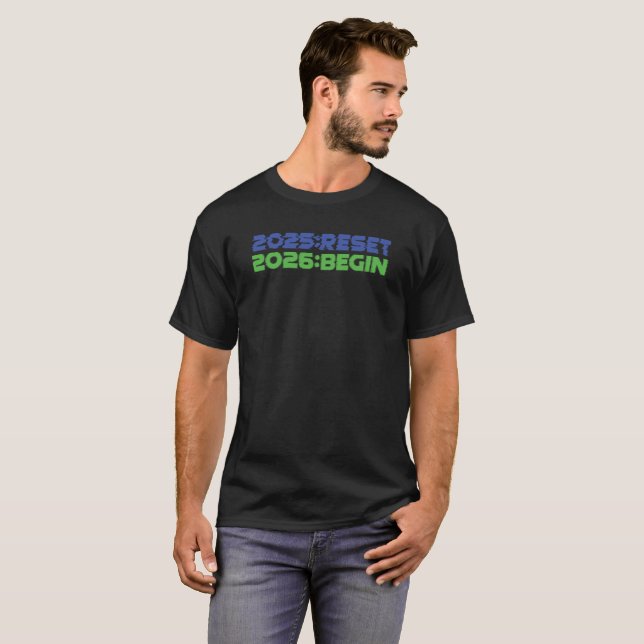 Camiseta 2025:RESET/2026:BEGIN (Anverso completo)