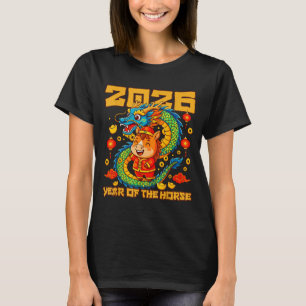 Camiseta 2026 Año del Caballo Dragón Feliz Año Nuevo Chino 