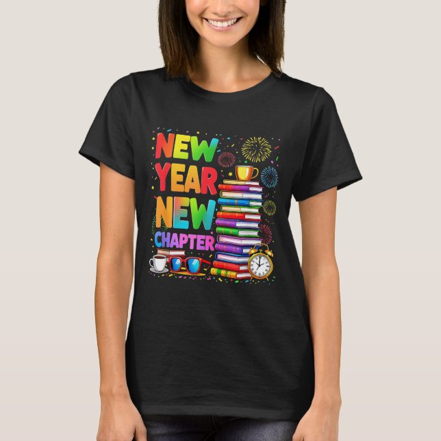 Camiseta 2026 Bookworm Funny Happy New Year Chapter Book Lo (Anverso)