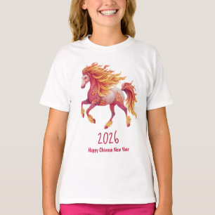 Camiseta 2026 Caballo Ígneo – Feliz Año Nuevo Chino