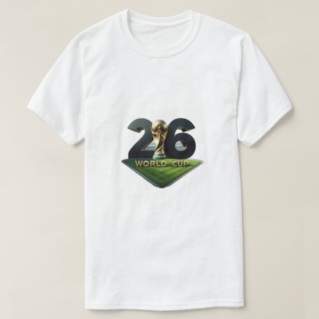 Camiseta 2026 FIFA World Cup Logo with Trophy – Official  (Diseño del anverso)