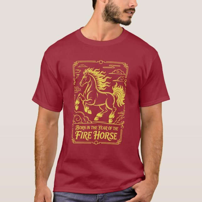 Camiseta 2026 Fire Horse Zodiac Birthday Chinese New Year (Anverso)
