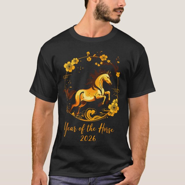 Camiseta 2026 Lunar New Year Horse Men Women Girls Boys Kid (Anverso)