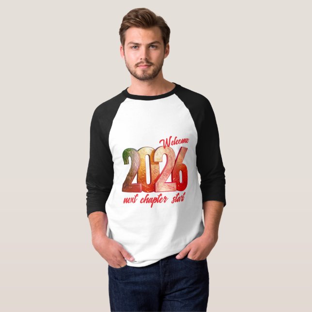 CAMISETA 2026 MENS BASIC 3/4 SLEEVE RAGLAN TSHIRT (Anverso completo)