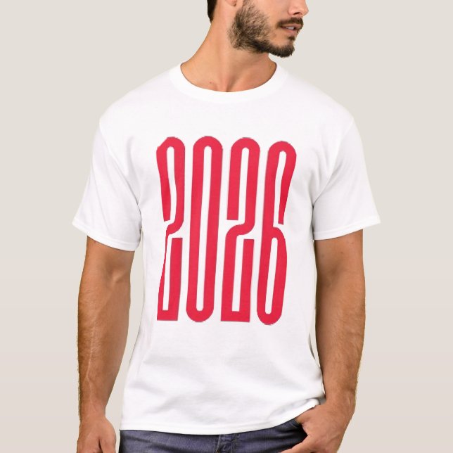 Camiseta 2026 New Basic T-Shirt For Men  (Anverso)