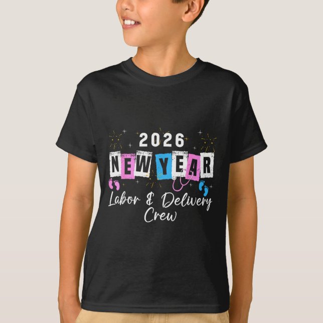 Camiseta 2026 New Year Labor And Delivery Nurse Fireworks E (Anverso)