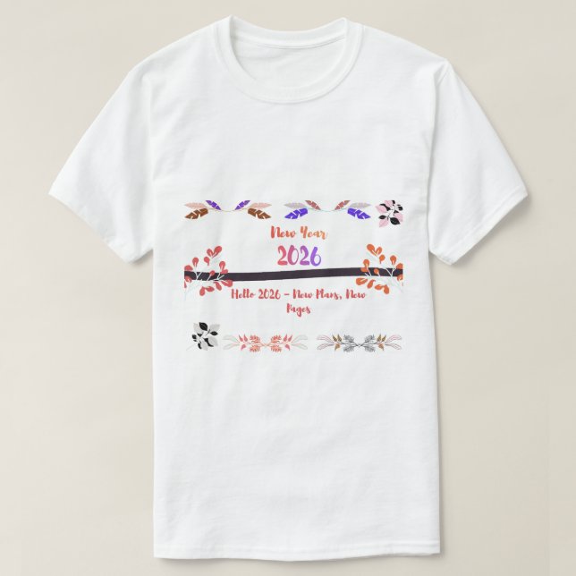 Camiseta 2026 New Year Resolution - Fresh Start Goals  (Diseño del anverso)