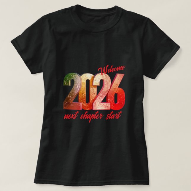 CAMISETA 2026 NEW YEAR WOMENS BASIC T-SHIRT (Diseño del anverso)