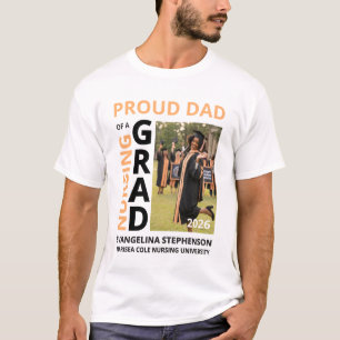 Camiseta 2026 Orgulloso Papá de Graduado en Enfermería