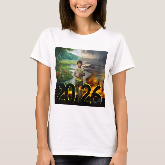 Camiseta 2026 Poster de Concienciación Ambiental - Esperanz (Anverso)