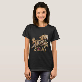 Camiseta 2026 Year of the Horse Chinese New Year Golden Hor