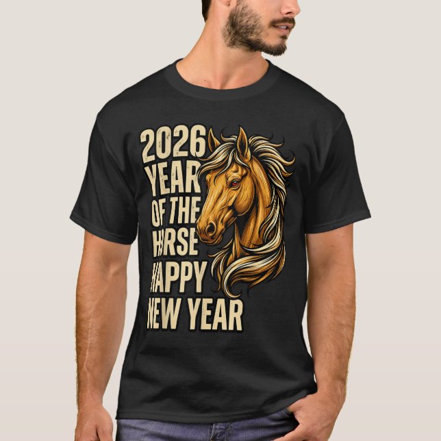 Camiseta 2026 Year Of The Horse Happy Chinese New Year Fire (Anverso)
