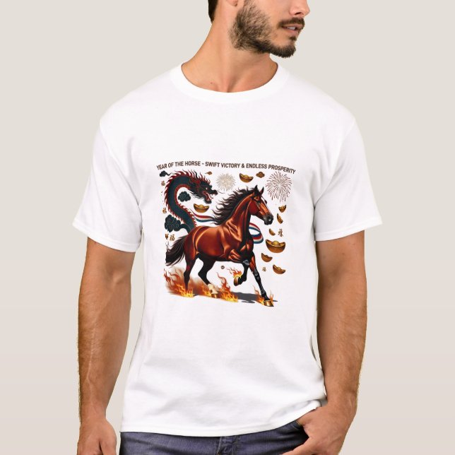 Camiseta 2026 Year of the Horse Triumph, Lunar Zodiac Gift (Anverso)