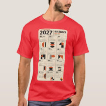 Camiseta 2027 – Calendario inspirado en Bauhaus