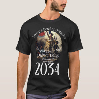 Camiseta 2034 Vacation Tour Trip Cruise Trump's Dead Party