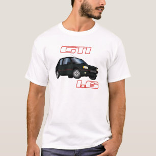 Camiseta 205 GTI 1.6 87 88 89 90 Negros